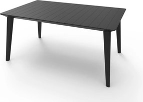 Allibert eettafel Lima antraciet/grafiet - 160 x 98 x 74 cm