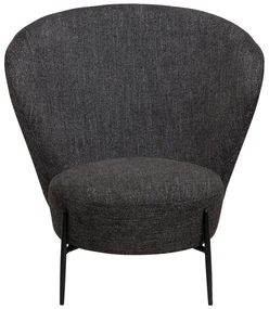 Dan-Form Orbit Loungestoel Met Hoge Rugleuning Boulce Raven Zwart