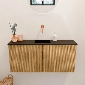 Mondiaz Joya 90cm toiletmeubel oak met wastafel faye midden zonder kraangat urban