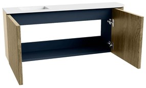 Mondiaz Joya 100cm toiletmeubel ronding rechts dusk met wastafel faye links 1 kraangat talc