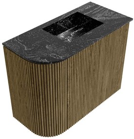 Mondiaz Joya DLux 50cm toiletmeubel ronding links dusk met wastafel faye rechts zonder kraangat lava