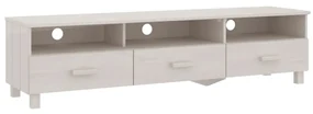 vidaXL Tv-meubel 158x40x40 cm massief grenenhout wit