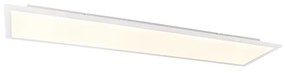 Modern LED paneel staal 120 cm incl. LED 4-staps dimbaar - Liv Modern Binnenverlichting Lamp