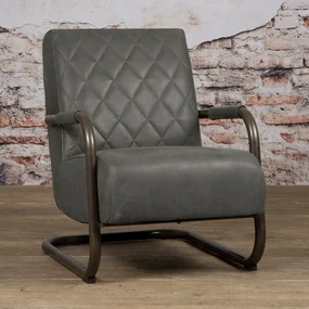 Tower Living Ecoleer Fauteuil Met Ruit Bull Antracite Civo