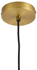 Design hanglamp brons met helder glas - Domo