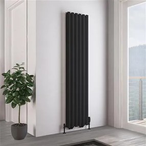 Eastbrook Tunstall dubbele radiator 40x180cm 1429W zwart mat