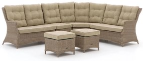 Hoek loungeset Intenso | 6 personen | Loungeset Beige | Hoekbank Wicker (vlechtwerk) | 310x250cm | Kees Smit Tuinmeubelen