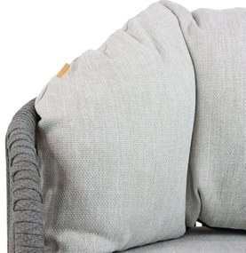 Stoel en Bank Loungeset 2 personen Aluminium/rope Grijs  Santika Furniture Santika
