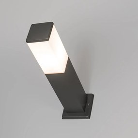 Smart buitenlamp met dimmer paal antraciet 45 cm incl. Wifi P45 - Malios Modern, Design E27 IP44 Buitenverlichting kubus / vierkant