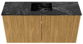 Mondiaz Joya DLux 80cm toiletmeubel oak met wastafel faye midden zonder kraangat lava