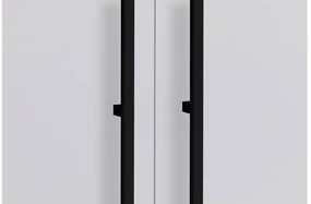 Goossens Kledingkast Easy Storage Ddk, Kledingkast 253 cm breed, 220 cm hoog, 4x glas draaideur en 1x spiegel draaideur midden