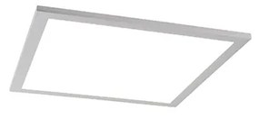 Modern LED-paneel staal 40 cm incl. LED - Liv Modern vierkant Binnenverlichting Lamp