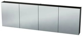 Nemo Spring Nebulo spiegelkast - 200x65x17.8cm - 4 deuren - glazen leggers - met stopcontact - zonder schakelaar - kleur: U899 ST9 Cosmos Grey 20037021