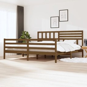 vidaXL Bedframe massief hout honingbruin 200x200 cm