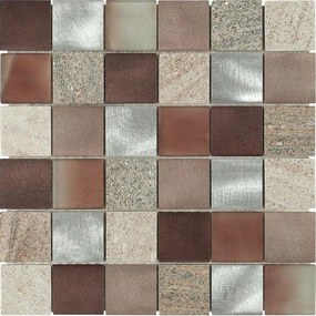 Dune Materia Mosaics Mozaiektegel 29.8x29.8cm Magma Copper 8mm Mat Copper 1916850