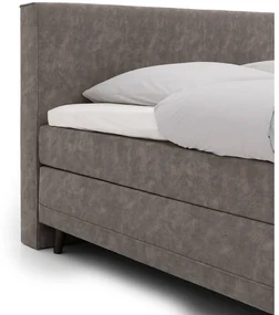Goossens Boxspring Compleet Forma Frame, Vlak 160 x 200 cm(=2x 80 x 200 cm)+ hoofdb.+vtbord, 2x matras e.stevig pocketv., 1 x topper luxafoam