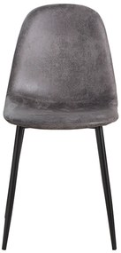 Zwarte Teok Vintage Kunstlederen Stoel