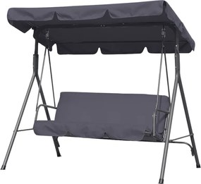 Nantes Garden Point metalen tuinschommel antraciet