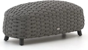 Voetenbank tuin | Manifesto  Pergine | Aluminium/Polywood | Grijs/Antraciet | 49.5x110cm | Kees Smit Tuinmeubelen