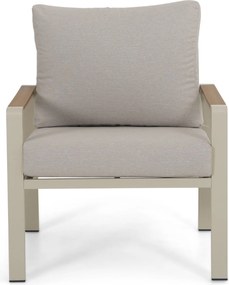 Stoel en Bank Loungeset 4 personen Aluminium Zand/Beige  Domani Furniture Leaf