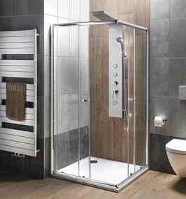 Aqualine Agga vierkante douchecabine 90x90cm chroom