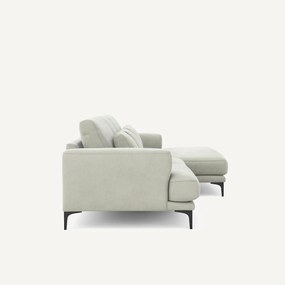 XL longchair met rechterhoek van stonewashed fluweel, MARSILE