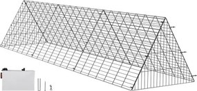 VEVOR Kippentunnel, 300 x 71 x 61,5 cm Kippenhok voor in de tuin, Draagbare kippentunnels voor buiten, Eenvoudige installatie, Kippenren, Geschikt voor kippen, eenden, konijnen