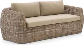 + 10% kassakorting | Loungebank Tuin Intenso   | Wicker (vlechtwerk) | 2 personen | Tuinbank Beige | 226cm | Incl. kussens | Kees Smit Tuinmeubelen