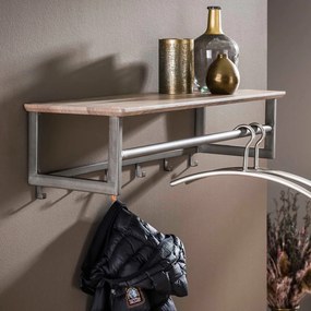 Metalen Kapstok Met Eiken Plank