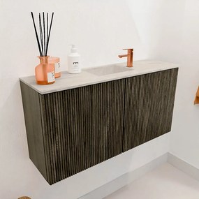 Mondiaz Joya DLux 80cm toiletmeubel shadow met wastafel faye midden 1 kraangat ostra