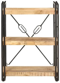 vidaXL Boekenkast met 3 schappen 60x30x80 cm massief mangohout