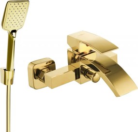 Mexen Libra R62 badkraan met douchekop-set, goud - 74513R62-50
