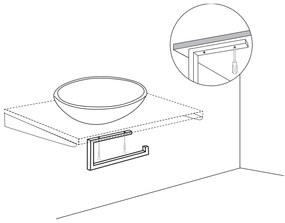 Differnz handdoekdrager 35x14cm chroom