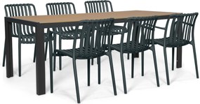Tuinset 6 personen 210 cm Kunststof Grijs Domani Furniture Alba/Creta