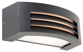 Moderne wandlamp antraciet IP44 - Hurricane 1
