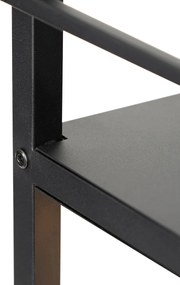 Smart industriële vloerlamp zwart incl. Wifi G95 - Cage Rack