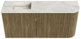 Mondiaz Joya DLux 90cm toiletmeubel ronding rechts dusk met wastafel faye links zonder kraangat ostra