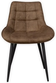 Eetkamerstoel - Loena - stof Cowboy retro lederlook taupe