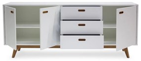 Tenzo Bess Dressoir Mat Wit Met Eiken - 200x43x82cm.