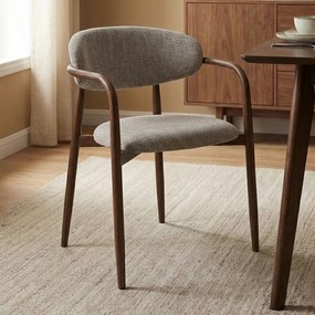 Eetkamerstoel Walnoot Met Armleuningen