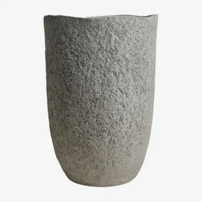 Cementen Plantenbak Nuria Ø35 Cm - ↑55 Cm & Grijs – Koel - Sklum