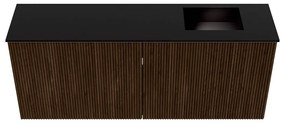Mondiaz Joya 100cm toiletmeubel walnut met wastafel faye rechts 1 kraangat urban