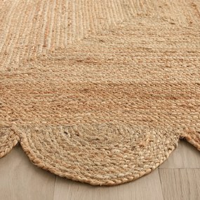 Rechthoekig vloerkleed in jute, handgevlochten, Hempy