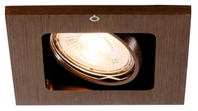 Set van 6 Moderne inbouwspot donkerbrons verstelbaar - Qure