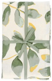 Tafelkleed, GOTS bio-katoen, silhouet blad, 145 x 180 cm