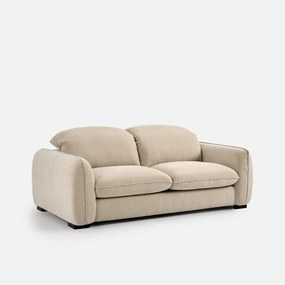 3-zits slaapbank in gemêleerd polyester, met hoofdsteunen, ISLA