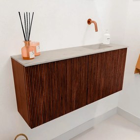 Mondiaz Joya DLux 90cm toiletmeubel ruby met wastafel faye rechts zonder kraangat opalo