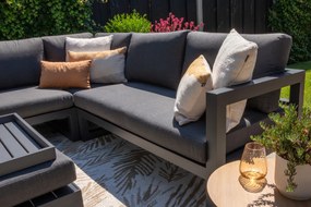 Divan aluminium loungeset - hoekbank - antraciet