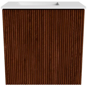Mondiaz Joya 40cm toiletmeubel ruby met wastafel faye links 1 kraangat talc