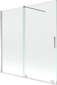 Mexen Velar 2-delige schuifbare douchewand 160 x 150 cm, transparant, chroom - 896-160-000-01-01